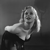 Sabrina (Norma Sykes) in black in 1955