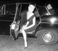 SABRINA NORMA SYKES AT LONDON AIRPORT 29 MAY 1964