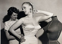 Sabrina at Melbourne dress fitting