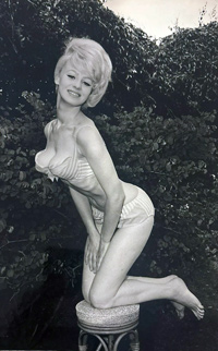 Norma (Sabrina) Sykes by the pool in 1962