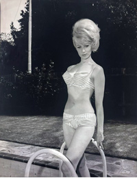 Norma (Sabrina) Sykes by the pool in 1962
