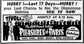 Melbourne POP ad 30 Jan 59