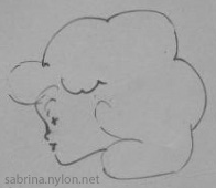 Sabrina self-caricature